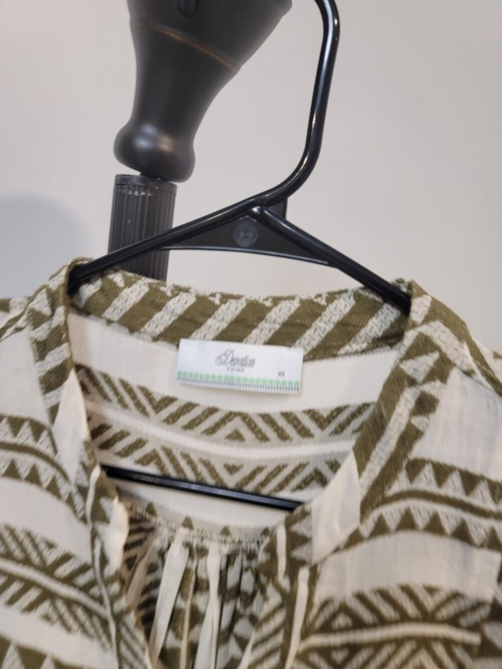 Devotion Twins Embroidered Ella Tunic Dress Sz XS Boho Cotton Bell Sleeve Multic - Picture 3 of 7